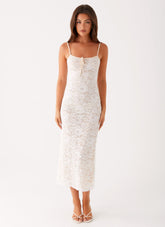 Postcards Lace Midi Dress - Ivory
